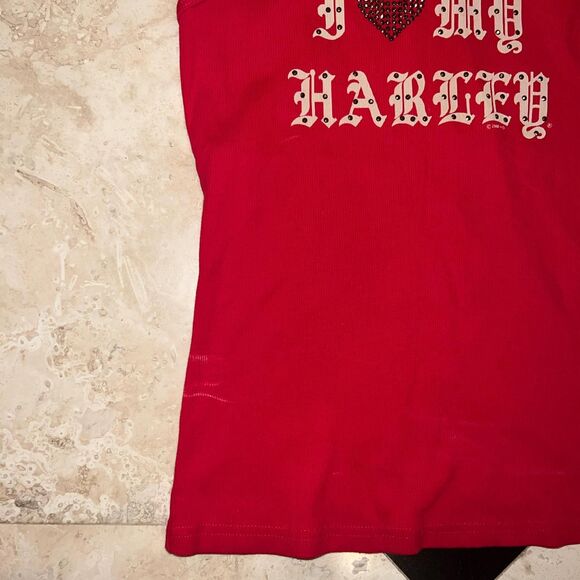 NWOT "I LOVE MY HARLEY" Harley Davidson Muscle Tank Top Sz XL Elizabeth City, NC - Picture 3 of 6